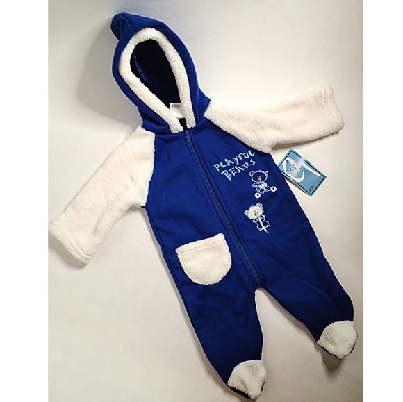 Boy Bear Onesie Fleece One piece - Picture 1 of 4